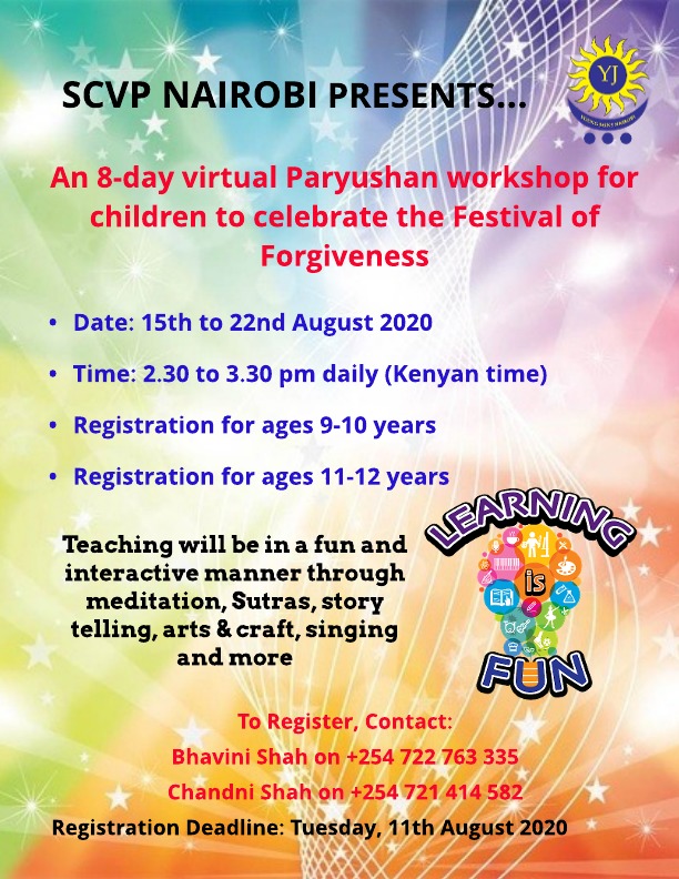kenya virtual paryushan workshop