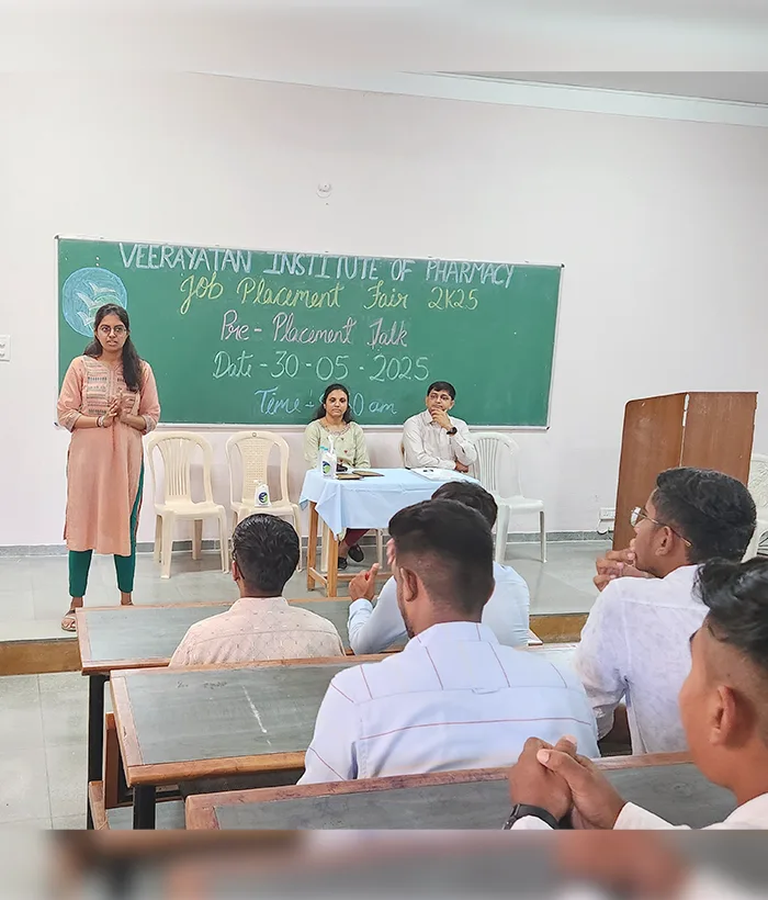 Campus Pre-Placement Talk at Veerayatan Institute of Pharmacy