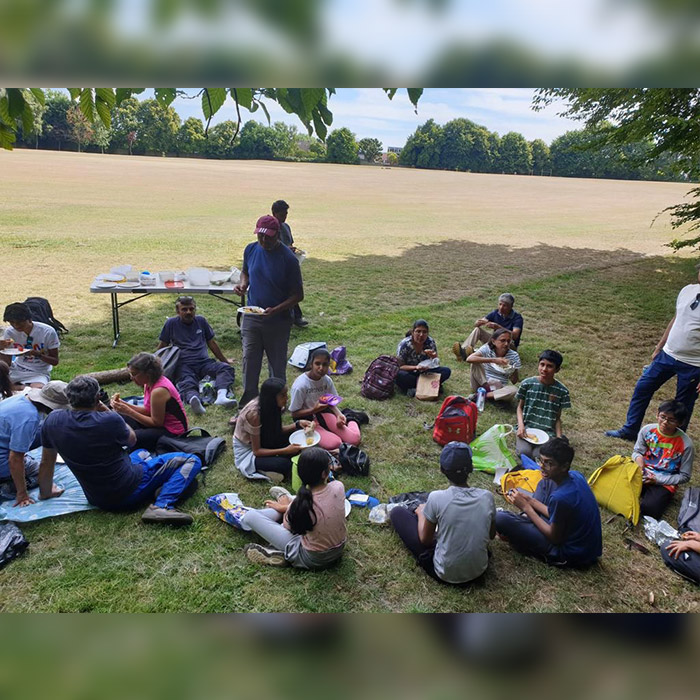 Children learning the art of giving