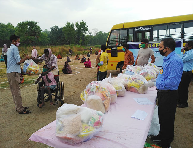 Distribution of Food parcels