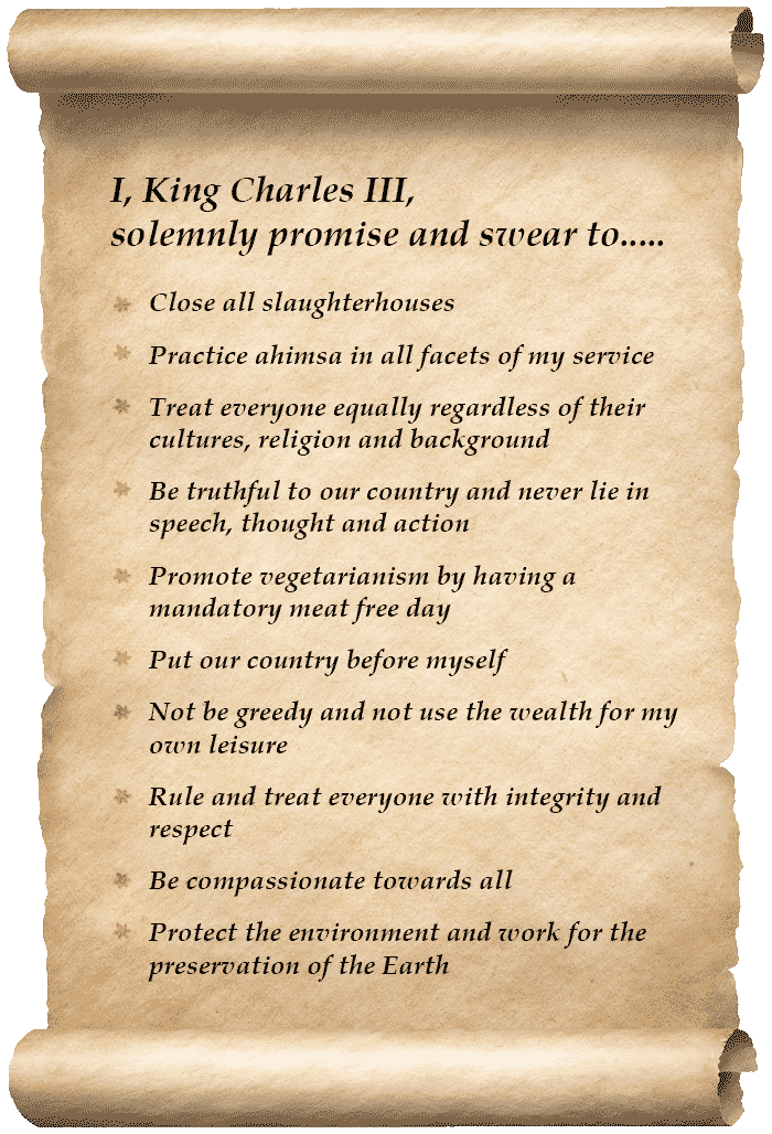 I, King Charles III, solemnly promise and swear to
